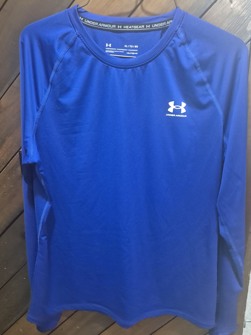 Under Armour Women's HeatGear Compression Long Sleeve Shirt - Royal Blue
